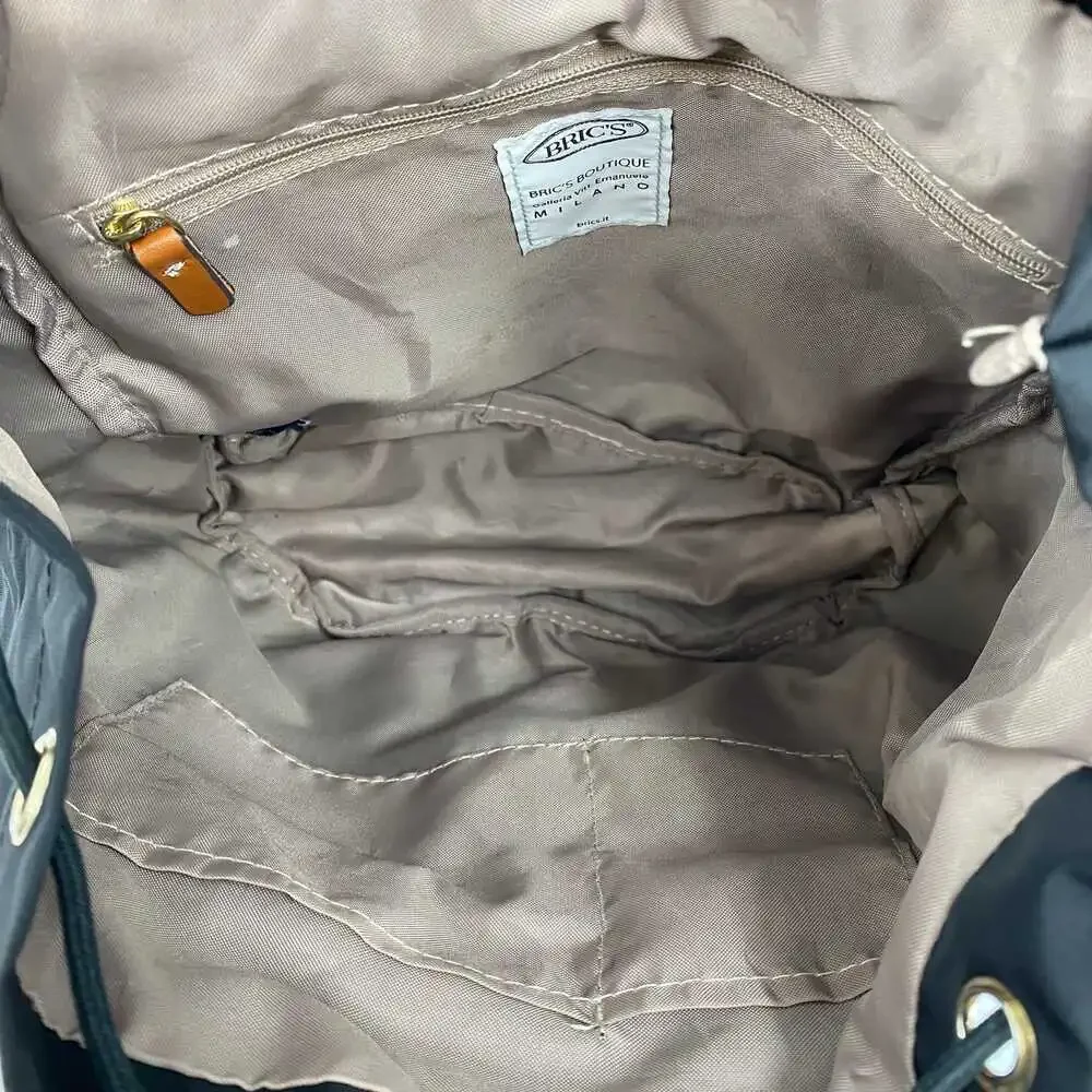 Bric's Black Mini Drawstring Backpack | Perfect for Every Season